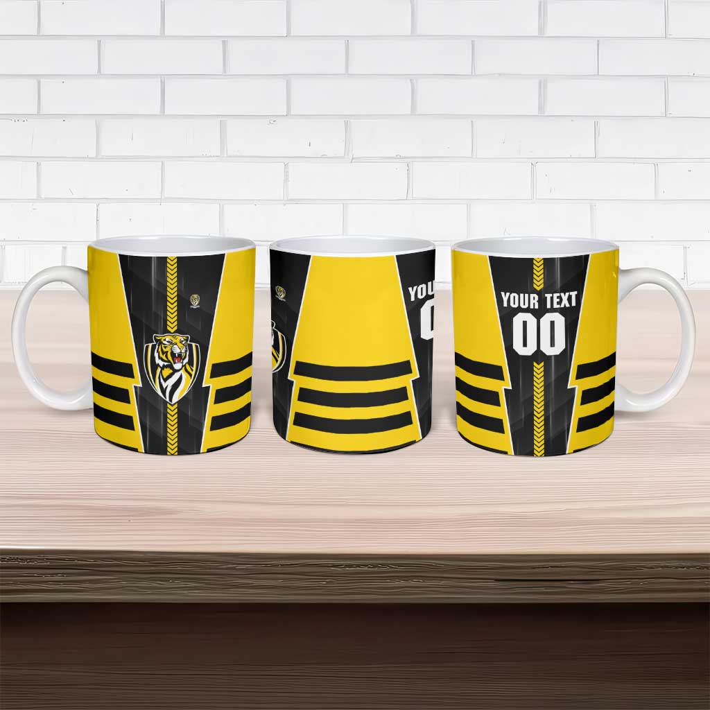 Personalized Richmond Tigers Ceramic Mug Modern Geometric Sports Graphic Style