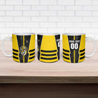 Personalized Richmond Tigers Ceramic Mug Modern Geometric Sports Graphic Style