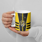 Personalized Richmond Tigers Ceramic Mug Modern Geometric Sports Graphic Style