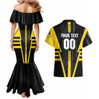 Personalized Richmond Tigers Couples Matching Mermaid Dress and Hawaiian Shirt Modern Geometric Sports Graphic Style
