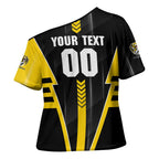 Personalized Richmond Tigers Cross Shoulder Shirt Modern Geometric Sports Graphic Style