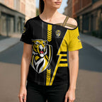 Personalized Richmond Tigers Cross Shoulder Shirt Modern Geometric Sports Graphic Style