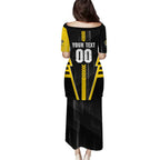 Personalized Richmond Tigers Family Matching Puletasi and Hawaiian Shirt Modern Geometric Sports Graphic Style
