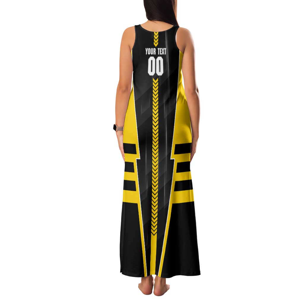 Personalized Richmond Tigers Family Matching Tank Maxi Dress and Hawaiian Shirt Modern Geometric Sports Graphic Style