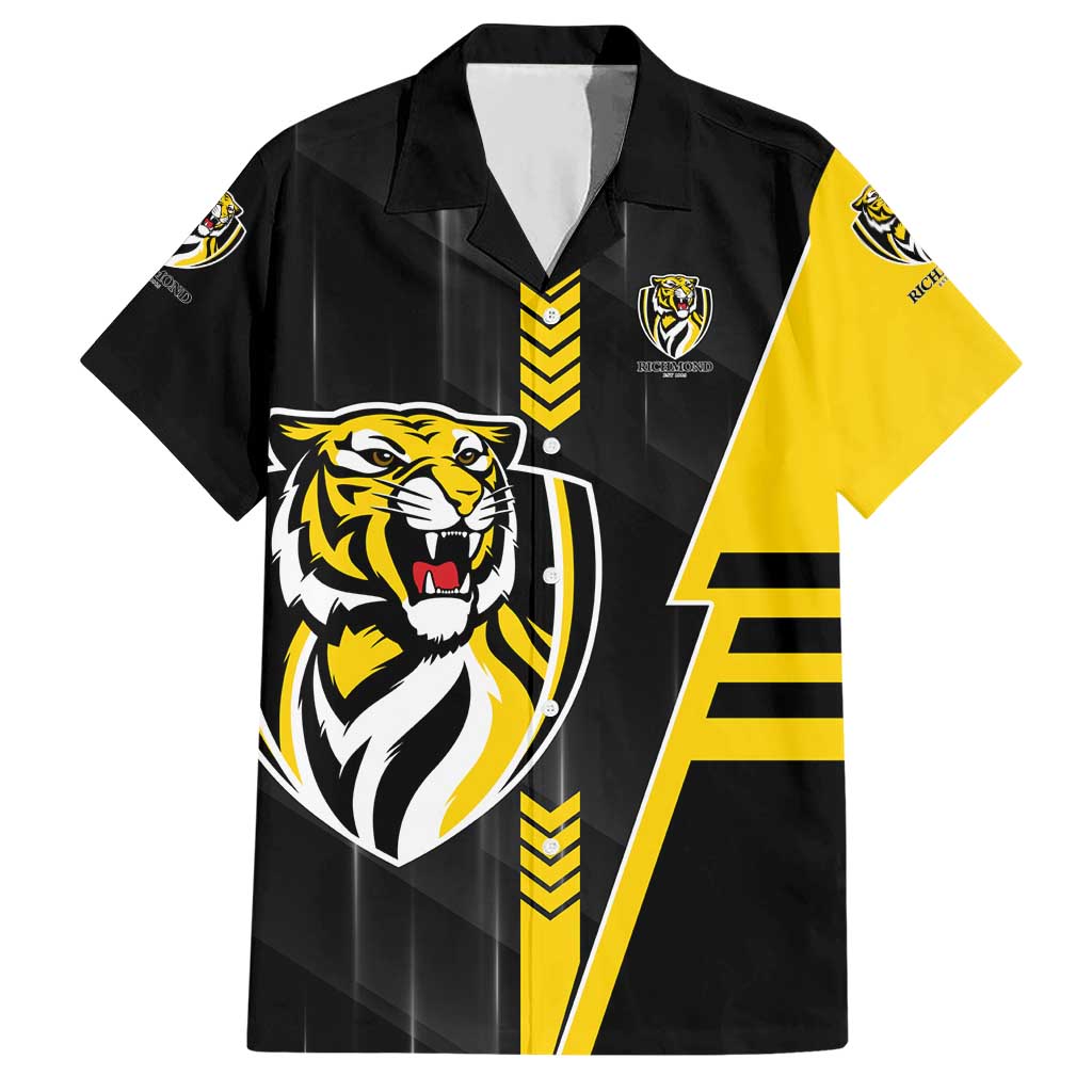 Personalized Richmond Tigers Hawaiian Shirt Modern Geometric Sports Graphic Style