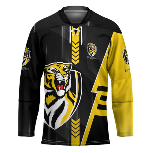 Personalized Richmond Tigers Hockey Jersey Modern Geometric Sports Graphic Style