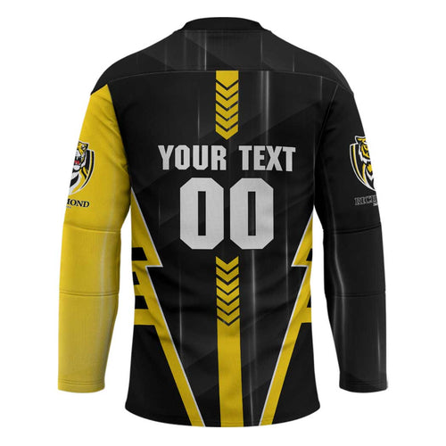 Personalized Richmond Tigers Hockey Jersey Modern Geometric Sports Graphic Style