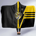 Richmond Tigers Hooded Blanket Modern Geometric Sports Graphic Style