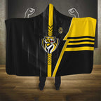 Richmond Tigers Hooded Blanket Modern Geometric Sports Graphic Style