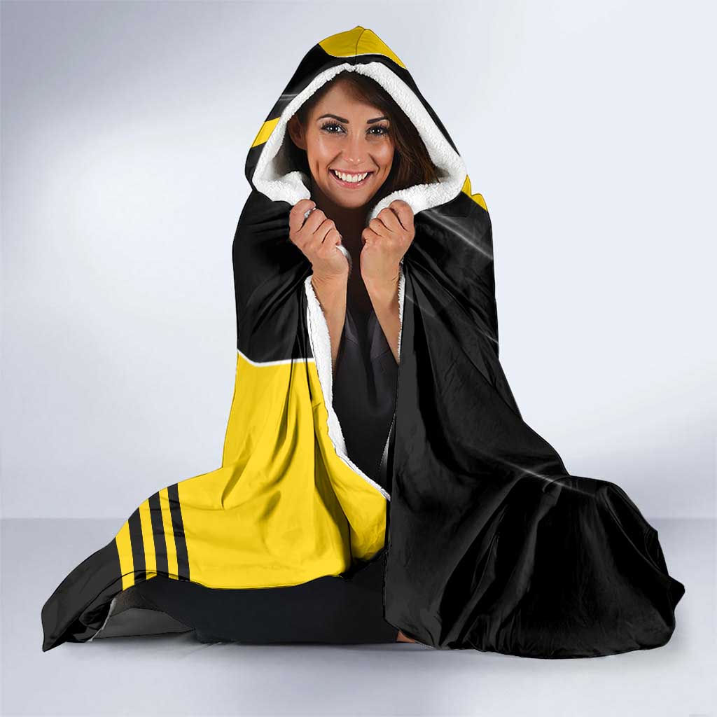 Richmond Tigers Hooded Blanket Modern Geometric Sports Graphic Style