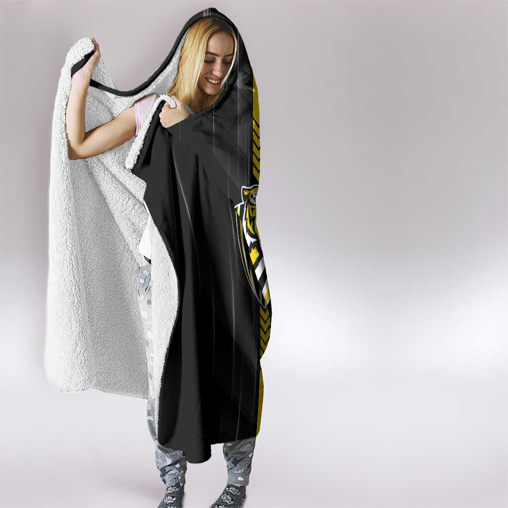 Richmond Tigers Hooded Blanket Modern Geometric Sports Graphic Style