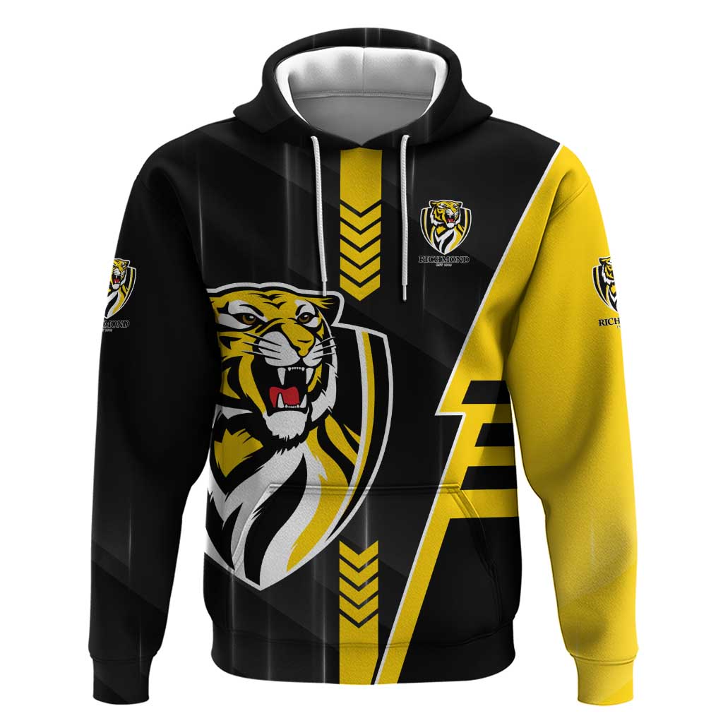 Personalized Richmond Tigers Hoodie Modern Geometric Sports Graphic Style