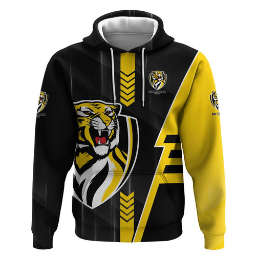 Personalized Richmond Tigers Hoodie Modern Geometric Sports Graphic Style