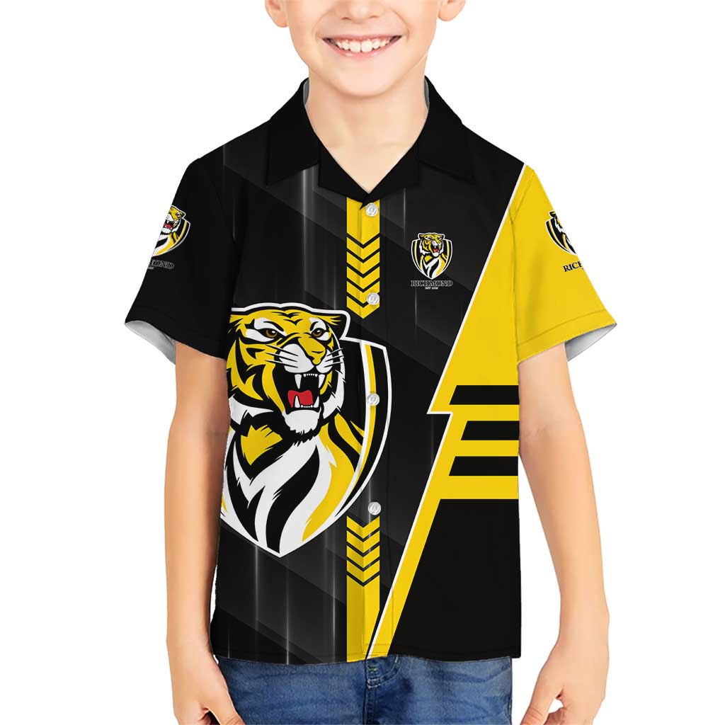 Personalized Richmond Tigers Kid Hawaiian Shirt Modern Geometric Sports Graphic Style