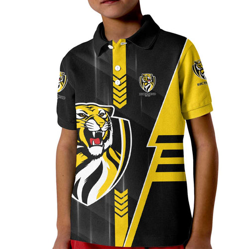 Personalized Richmond Tigers Kid Polo Shirt Modern Geometric Sports Graphic Style