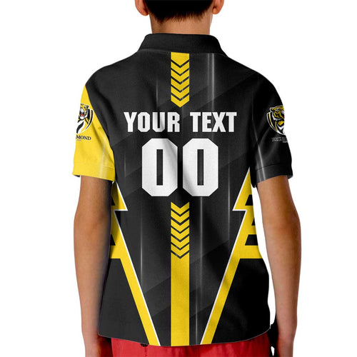 Personalized Richmond Tigers Kid Polo Shirt Modern Geometric Sports Graphic Style