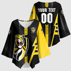 Personalized Richmond Tigers Kimono Sleeve Blouse Modern Geometric Sports Graphic Style