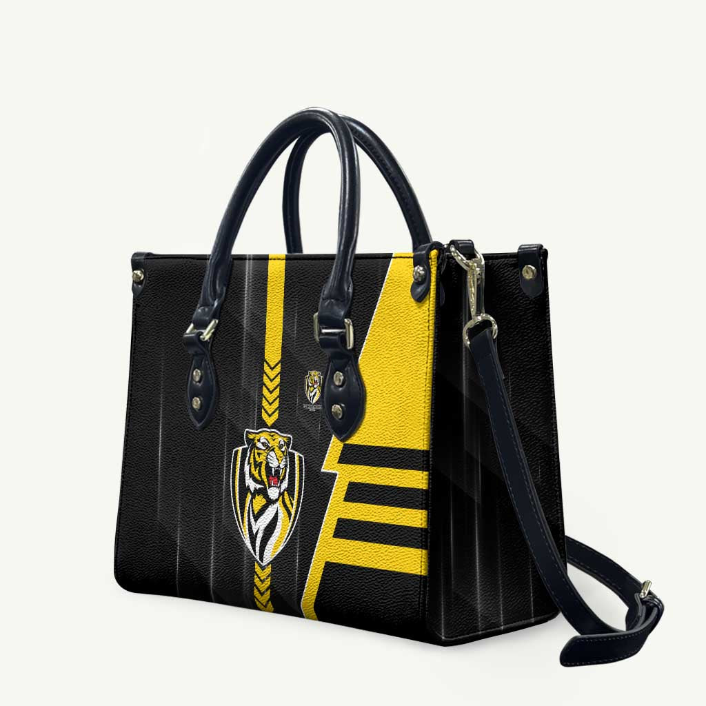 Richmond Tigers Leather Bag Modern Geometric Sports Graphic Style