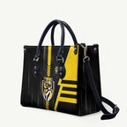 Richmond Tigers Leather Bag Modern Geometric Sports Graphic Style