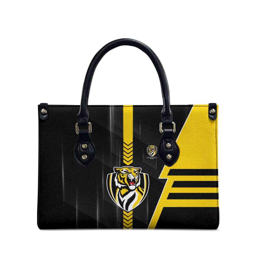 Richmond Tigers Leather Bag Modern Geometric Sports Graphic Style