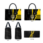 Richmond Tigers Leather Bag Modern Geometric Sports Graphic Style