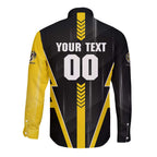 Personalized Richmond Tigers Long Sleeve Button Shirt Modern Geometric Sports Graphic Style
