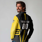 Personalized Richmond Tigers Long Sleeve Polo Shirt Modern Geometric Sports Graphic Style