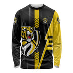 Personalized Richmond Tigers Long Sleeve Shirt Modern Geometric Sports Graphic Style