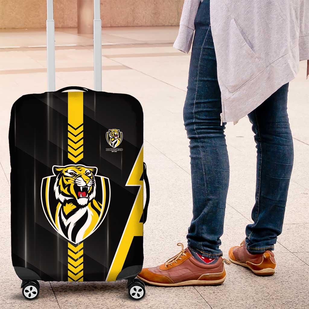 Richmond Tigers Luggage Cover Modern Geometric Sports Graphic Style