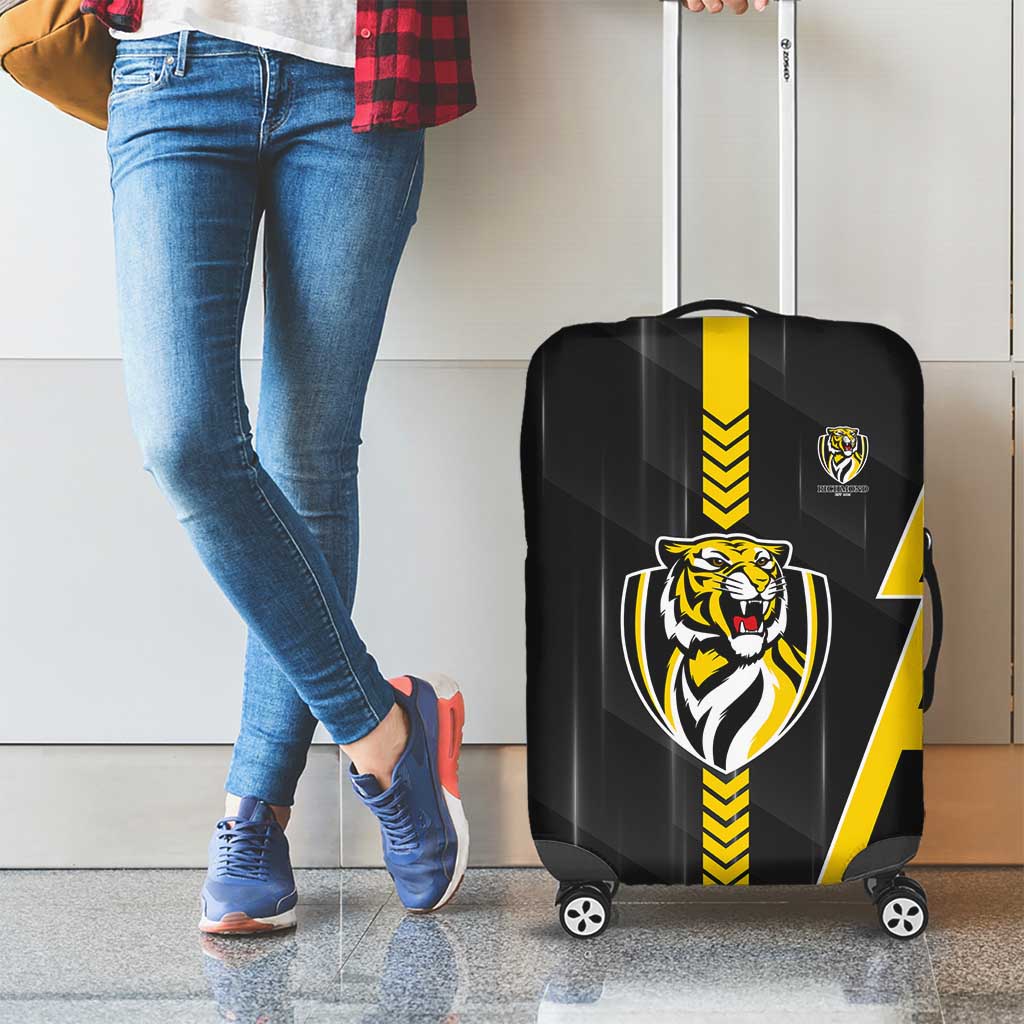 Richmond Tigers Luggage Cover Modern Geometric Sports Graphic Style