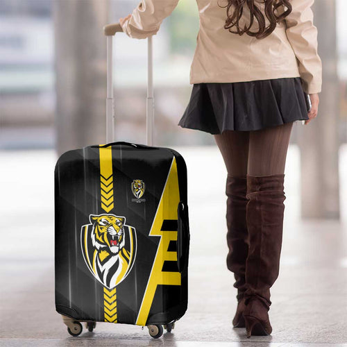 Richmond Tigers Luggage Cover Modern Geometric Sports Graphic Style