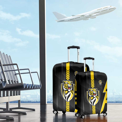 Richmond Tigers Luggage Cover Modern Geometric Sports Graphic Style