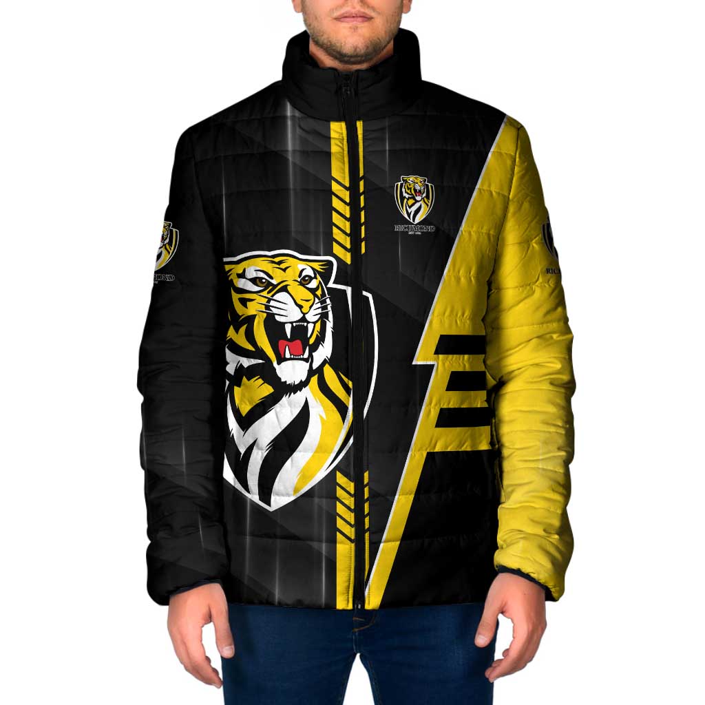 Personalized Richmond Tigers Padded Jacket Modern Geometric Sports Graphic Style