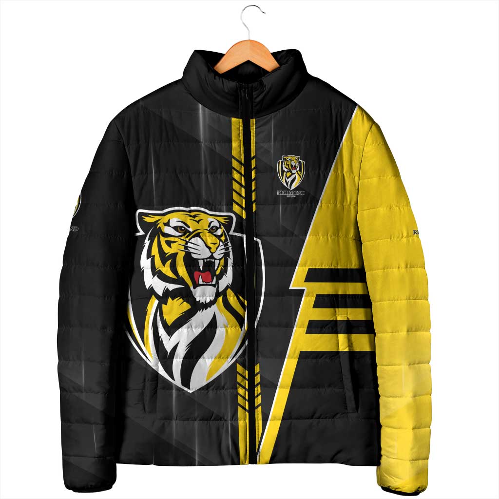 Personalized Richmond Tigers Padded Jacket Modern Geometric Sports Graphic Style