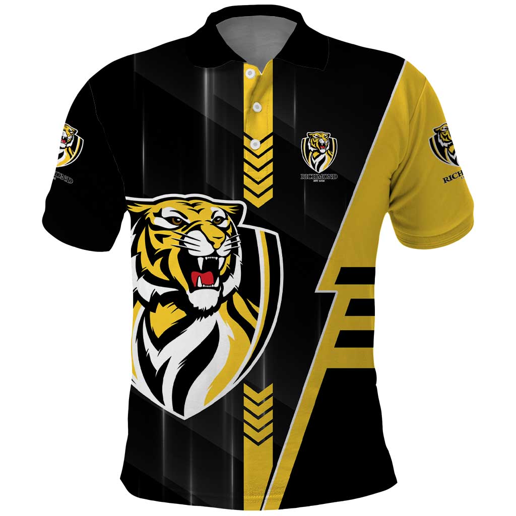 Personalized Richmond Tigers Polo Shirt Modern Geometric Sports Graphic Style