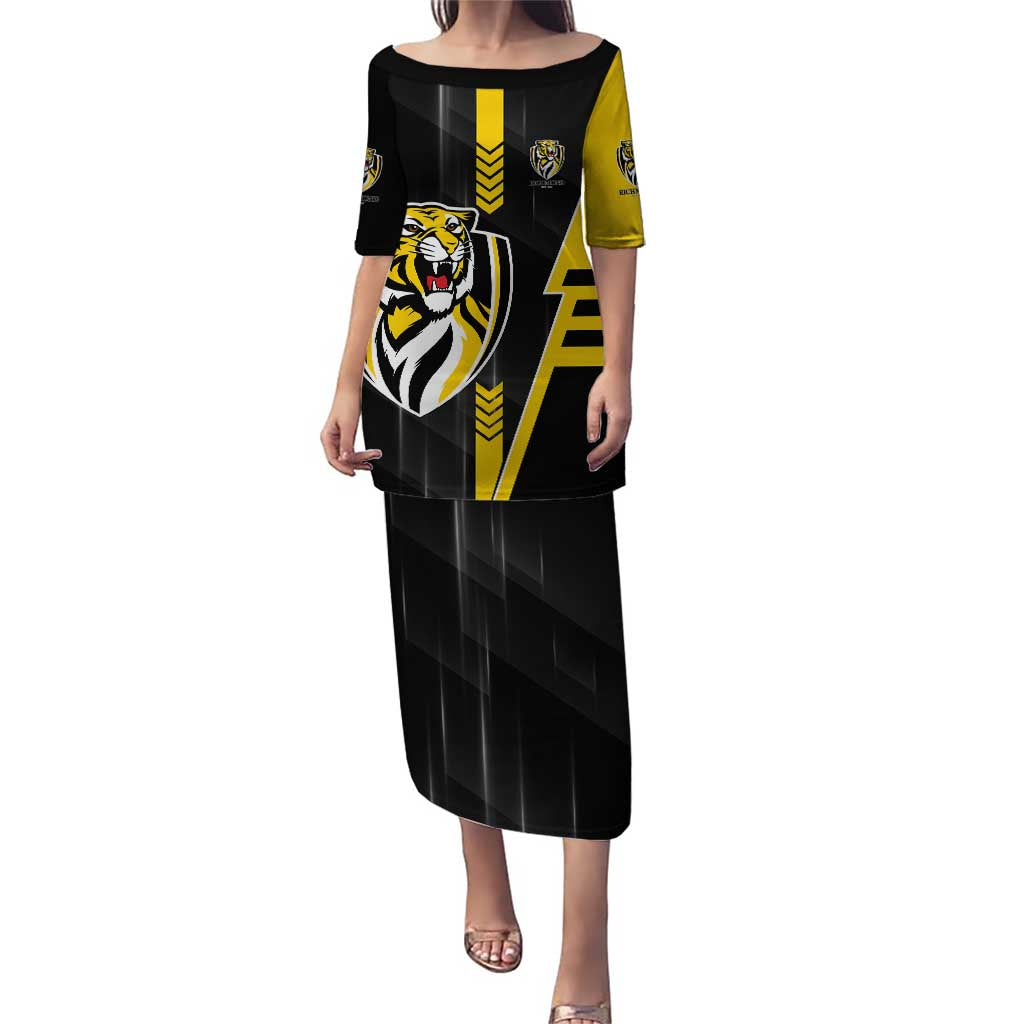 Personalized Richmond Tigers Puletasi Modern Geometric Sports Graphic Style