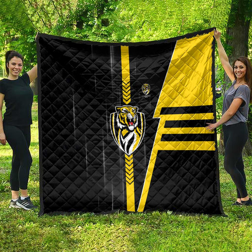 Richmond Tigers Quilt Modern Geometric Sports Graphic Style