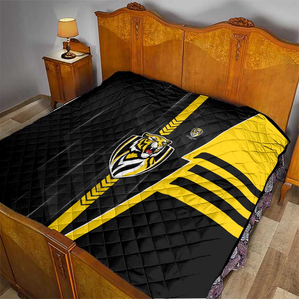 Richmond Tigers Quilt Modern Geometric Sports Graphic Style