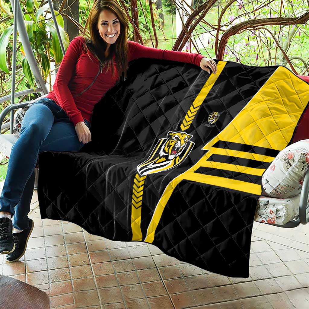 Richmond Tigers Quilt Modern Geometric Sports Graphic Style