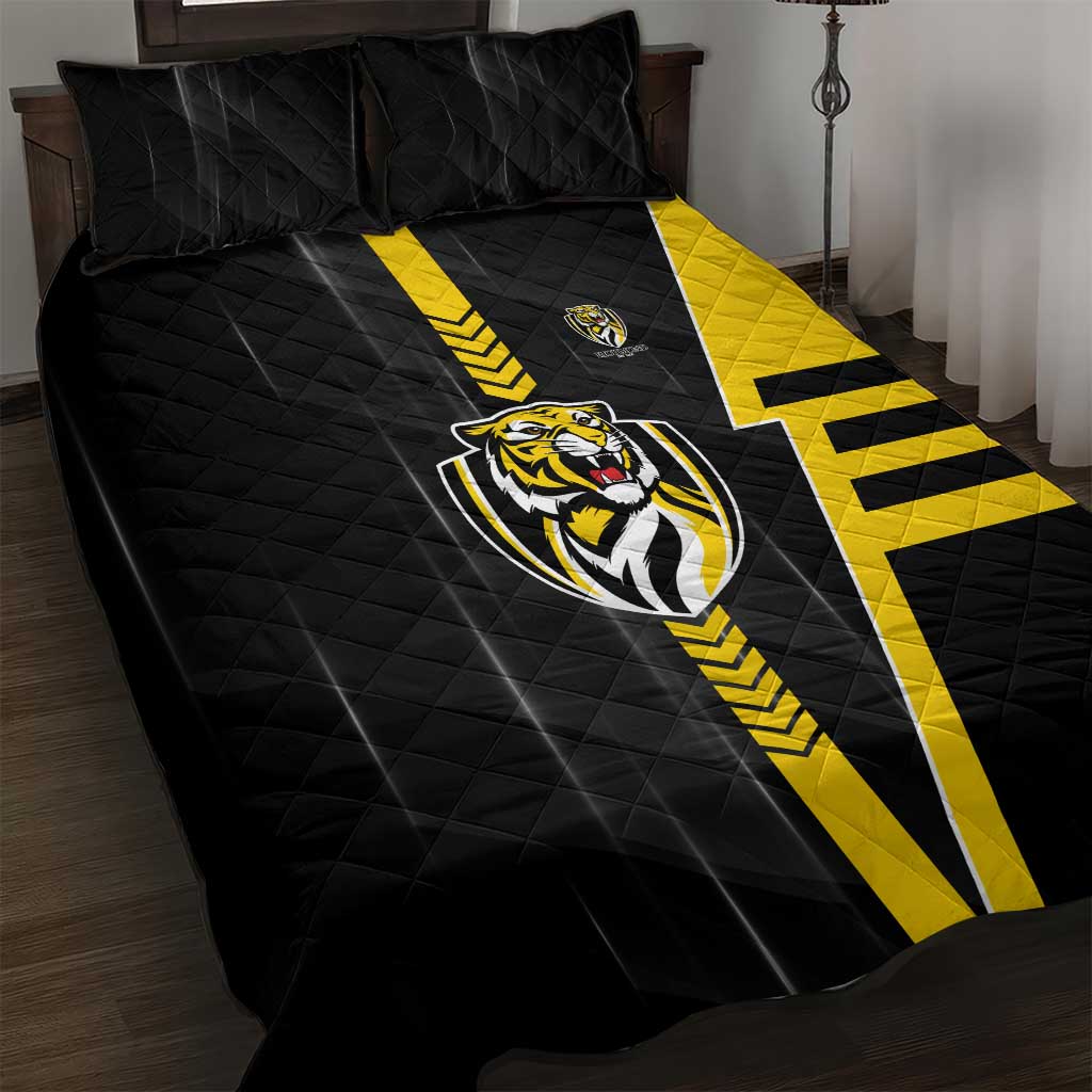 Richmond Tigers Quilt Bed Set Modern Geometric Sports Graphic Style