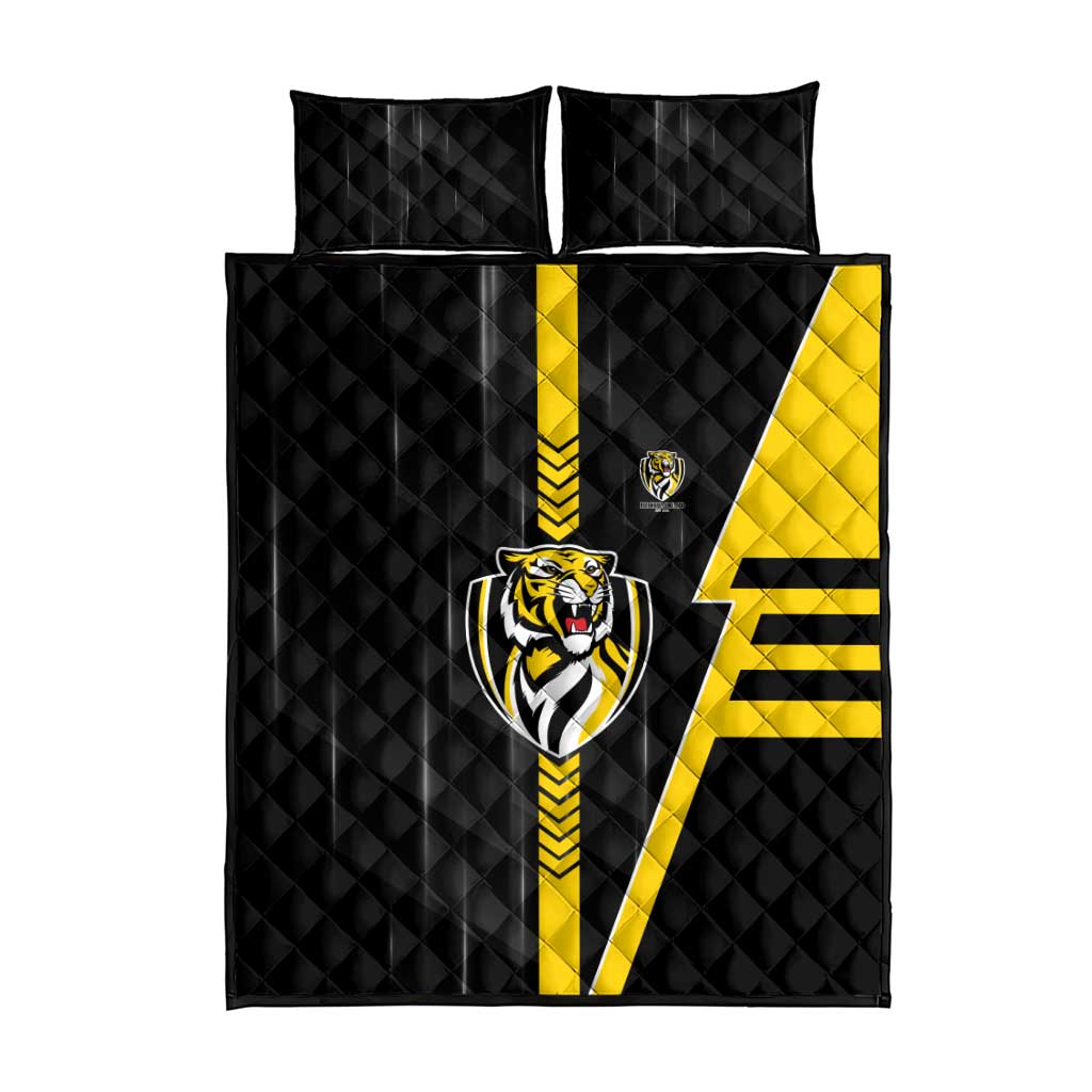 Richmond Tigers Quilt Bed Set Modern Geometric Sports Graphic Style