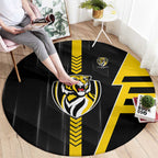 Richmond Tigers Round Carpet Modern Geometric Sports Graphic Style