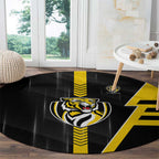Richmond Tigers Round Carpet Modern Geometric Sports Graphic Style
