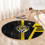 Richmond Tigers Round Carpet Modern Geometric Sports Graphic Style