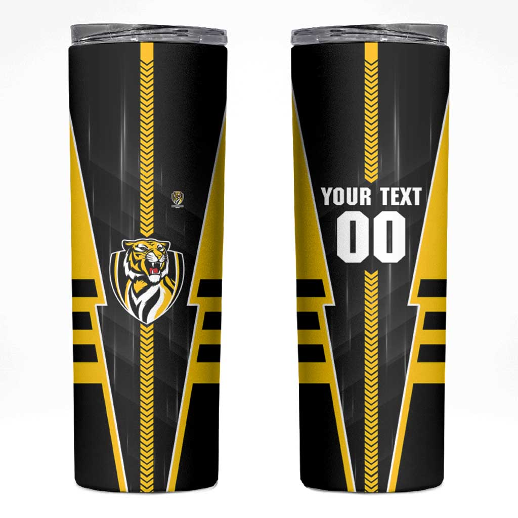 Personalized Richmond Tigers Skinny Tumbler Modern Geometric Sports Graphic Style