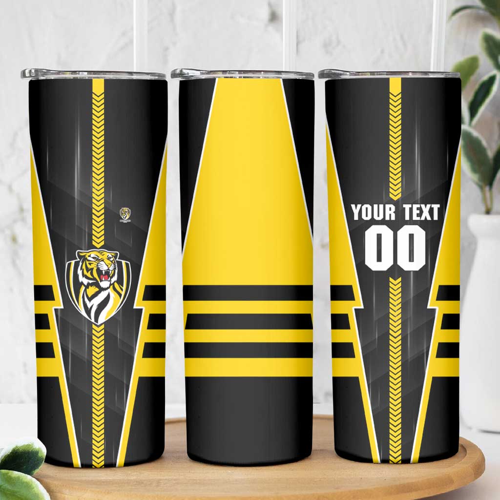 Personalized Richmond Tigers Skinny Tumbler Modern Geometric Sports Graphic Style