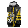 Personalized Richmond Tigers Sleeveless Hoodie Modern Geometric Sports Graphic Style