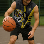 Personalized Richmond Tigers Sleeveless Hoodie Modern Geometric Sports Graphic Style