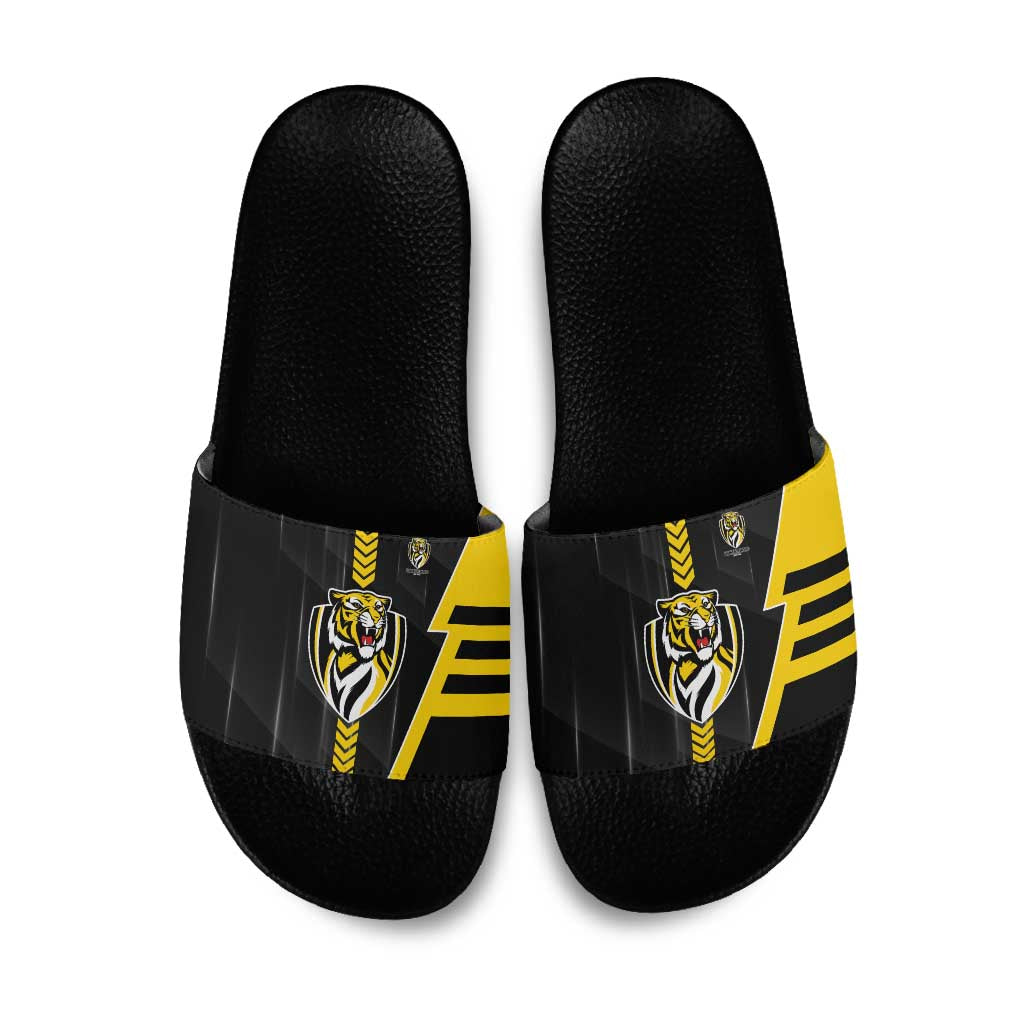 Richmond Tigers Slide Sandals Modern Geometric Sports Graphic Style