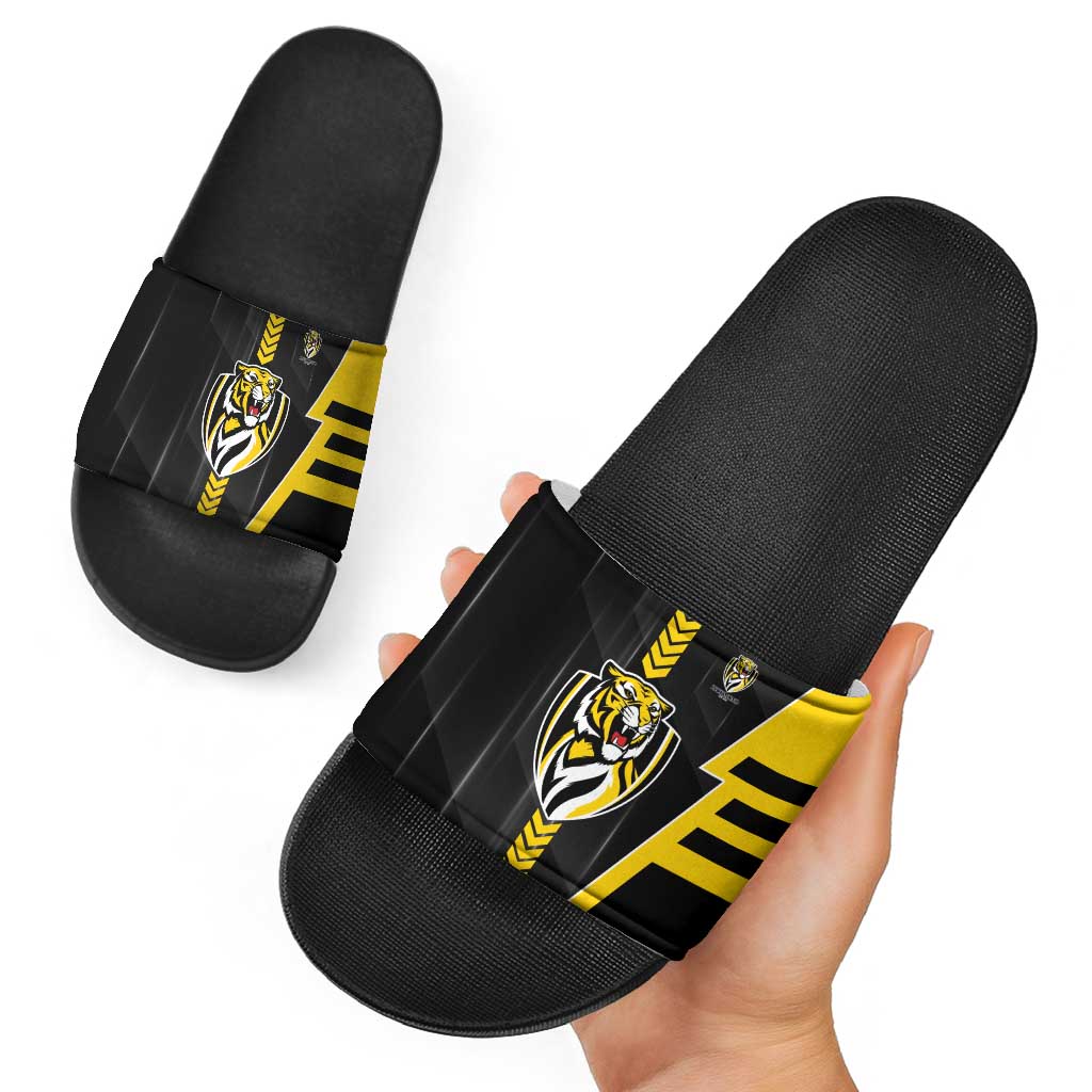 Richmond Tigers Slide Sandals Modern Geometric Sports Graphic Style